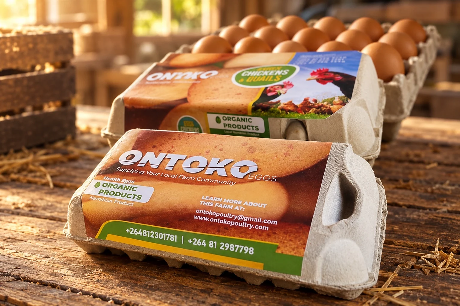 Ontoko Foods egg packaging in the brand’s editorial product photography system